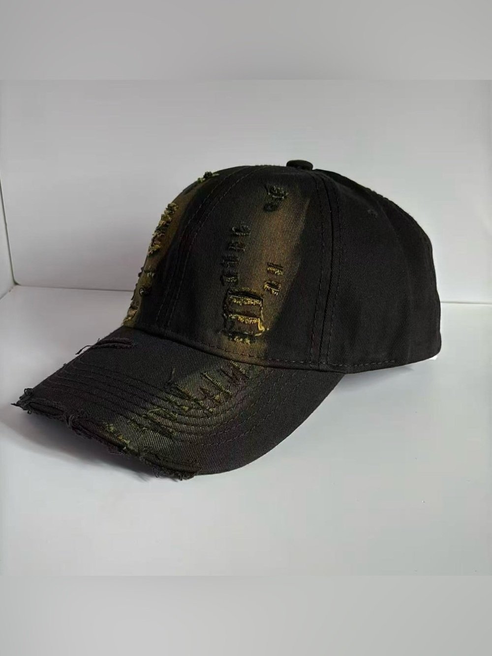 Distressed Washed Adjustable Baseball Cap for Men Women,Streetwear Punk Hip Hop